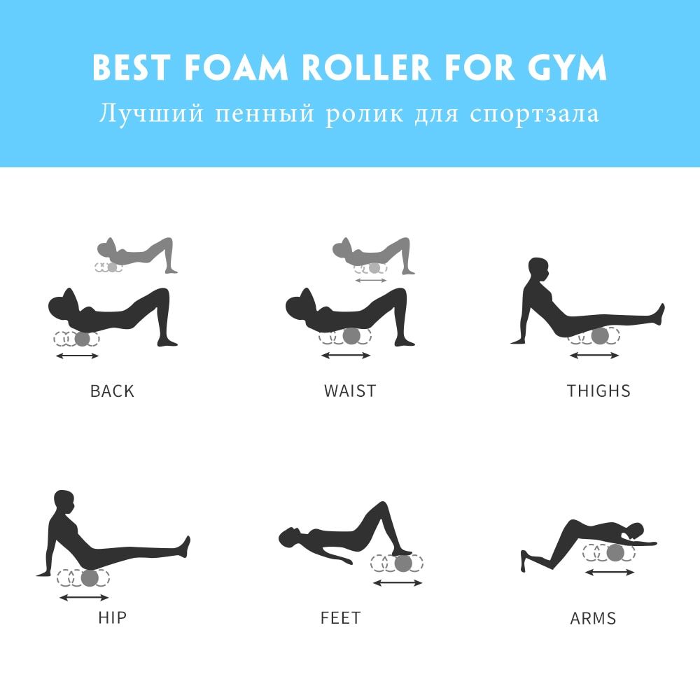 Rodillo Masaje Muscular Foam Rodillo Espuma Yoga Pilates 6 U