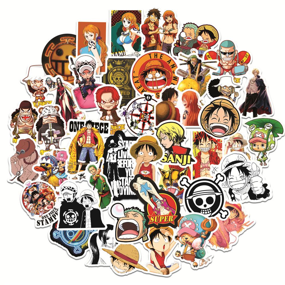 Pegatinas de One Piece con nombres / 1 Pack / Pegatinas de Anime -   México