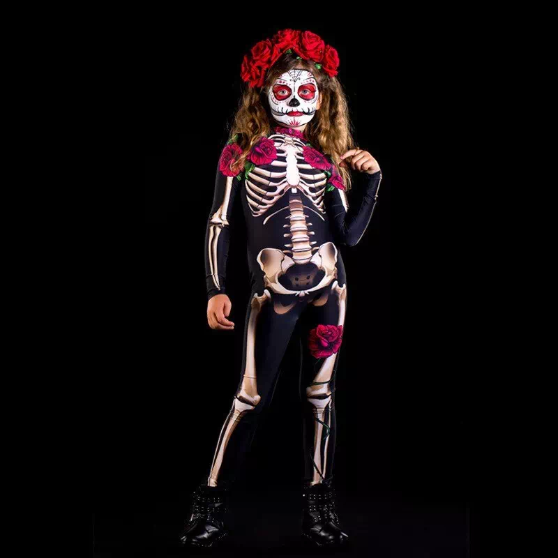 Platillo Agradecido Oral Disfraz Halloween de esqueleto para mujer y niña - Yaloveo.es